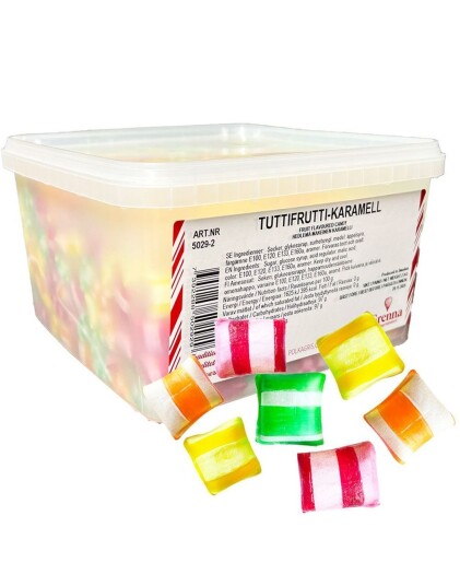 2 kg Tutti Frutti Karameller Sukkertøy med fruktsmak
