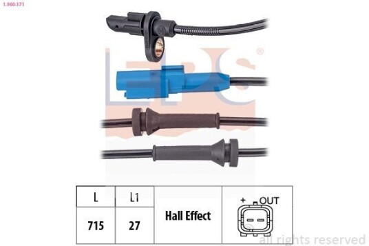 Sensor, ABS EPS 1.960.171