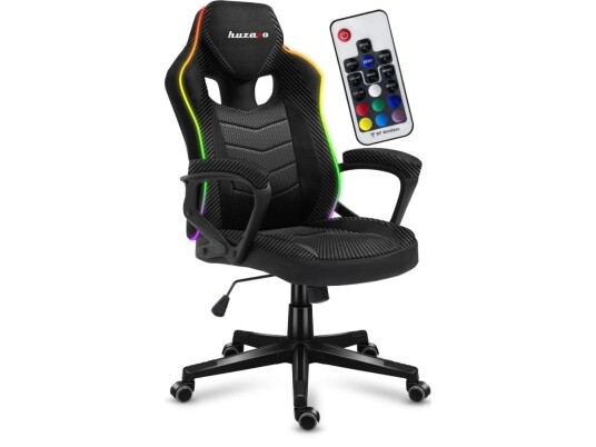 Gaming Stol Huzaro Force 2.5 Rgb Carbon Mesh Med Belysning Gaming Chair Sort Gaming Stol Huzaro Force 2.5 Rgb Carbon Mesh Med Belysning Gaming Chair Sort