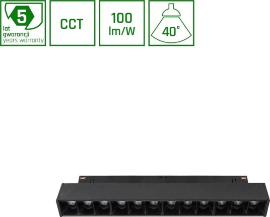 Spectrum 12W SHIFT Smart Grid S Skinne Lys 20,4cm 35° Sort CCT/Dim Zigbee Dimbar : Via Smart Home Kulør : CCT Varm til Kald Hvit Spectrum 12W SHIFT Smart Grid S Skinne Lys 20,4cm 35° Sort CCT/Dim Zigbee Dimbar : Via Smart Home Kulør : CCT Varm til Kald Hvit