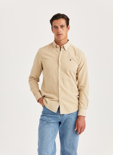 Morris Stockholm DOUGLAS CORD SKJORTE SLIM FIT KHAKI LANGERMET BOMULL Beige XXL Morris Stockholm DOUGLAS CORD SKJORTE SLIM FIT KHAKI LANGERMET BOMULL Beige XXL