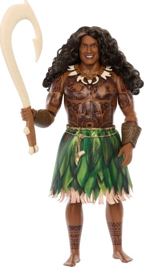 Disney Princess Vaiana Maui Dukke med Fjernbar Mote og 4 Tilbehør Inspirert av Live Action Film Disney Princess Vaiana Maui Dukke med Fjernbar Mote og 4 Tilbehør Inspirert av Live Action Film