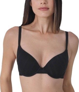 sassa BH Natural Stripe Padded Underwired Bra Svart viskose C 85 Dame