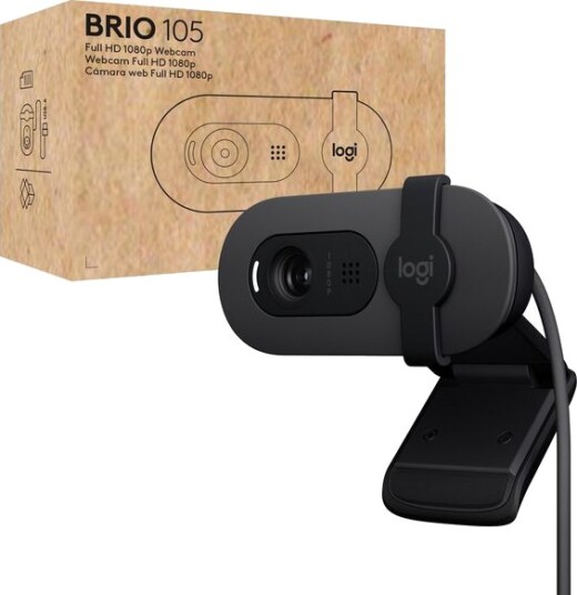 LOGITECH WEBCAM - Brio 105 Full HD 1080p Webcam - GRAPHITE - USB - N/A - EMEA28-935
