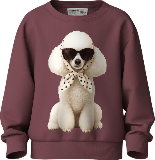 Name It Nmfvotea Ls Nreg Sweat Bru Burgundy 98