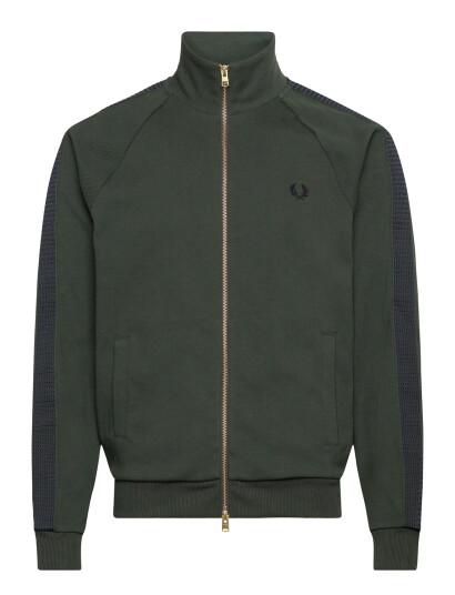 Fred Perry Dash Taped Track Jacket - Green - S