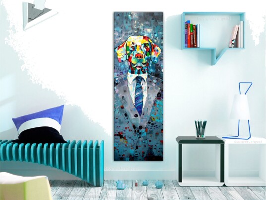 Tavla Dog in a Suit 45x135