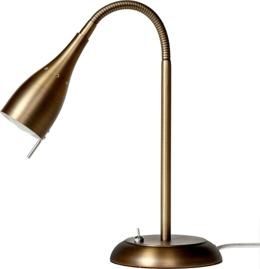 Tanum Bordlampe Med Bryter  Høyde 40 Cm  Oksidert