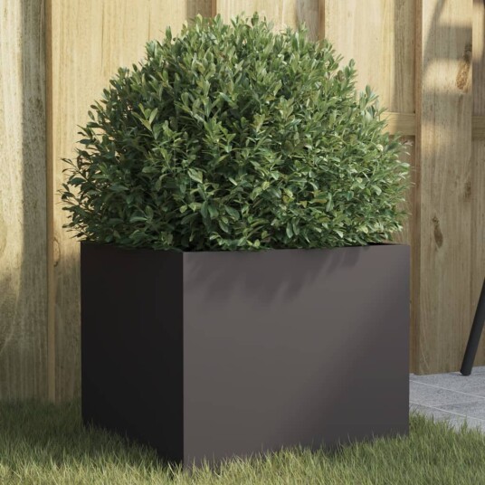 Plantekasse svart 32x30x29 cm kaldvalset stål