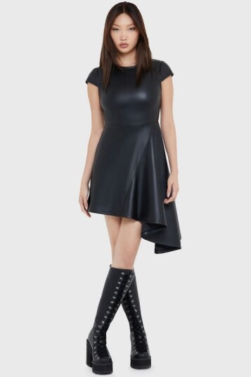 KIHILIST by KILLSTAR   Goth Kort kjole   Ashfall Dress   XS til XXL   Damer   svart
