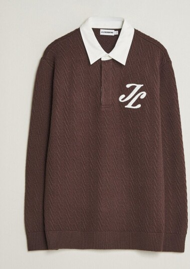 J.Lindeberg Johnny Knitted Rugby Seal Brown