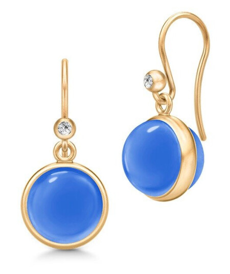 Julie Sandlau Prime Øredobber 22 kt. Gullforgylt sølv HKS181GDROBLCRCZ Dame 925 Sterling Silver