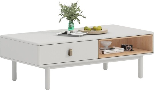 Sofabord HOME4YOU Iris 120x60x40 cm Hvit - hvit