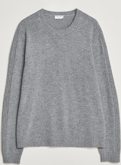 Tiger of Sweden Wilfred Wool/Cashmere Sweater Light Grey Melange