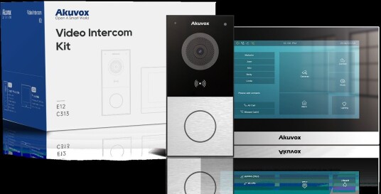 Akuvox Intercom Kit C313E12W Ringeklokke Med Kamera PoE WiFi Hvit Akuvox Intercom Kit C313E12W Ringeklokke Med Kamera PoE WiFi Hvit