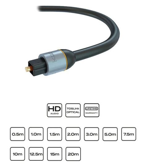 Kordz Pro TOSlink 5m Optisk digitalkabel