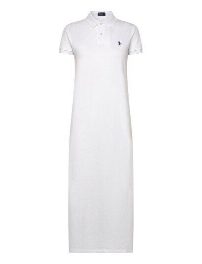 Polo Ralph Lauren Cotton Mesh Polo Dress White S