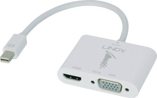 Lindy 41070 Mini Displayport Hdmi + Vga D Sub Hankjønn Hunkjønn Hvit 40 G
