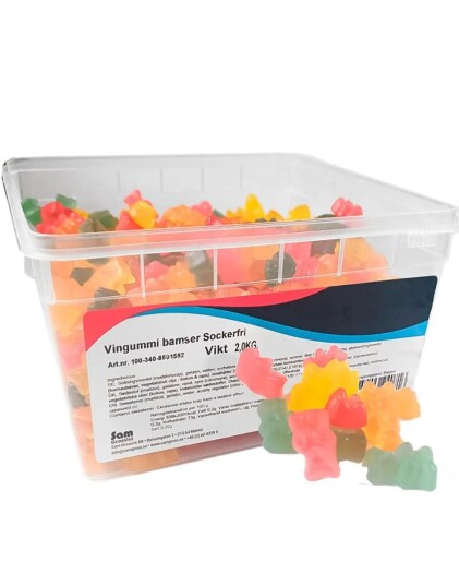 2 kg Sugarfree Jelly BearSukkerfrie Vingummibjørner
