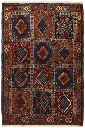Håndknyttet. Opphav: Persia Yalameh Teppe 101x148