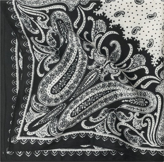 BOW19 Details Skjerf Paisley Svart