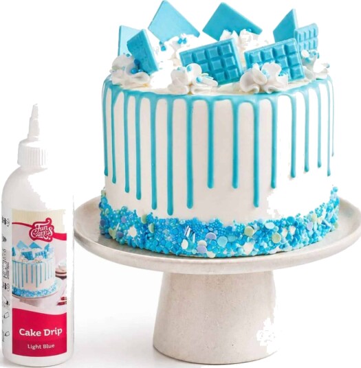 CakeSupplies FunCakes Choco Drip Light Blue/Lyseblå - 180 g