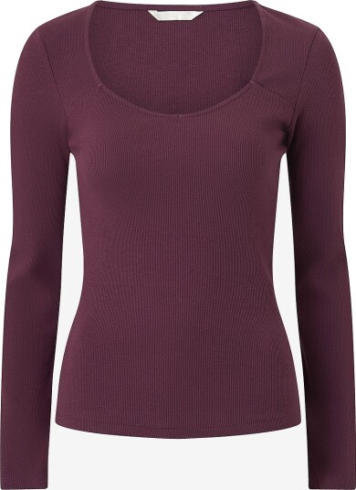 Ellos Collection Ribbet topp i bomullsjersey Brun