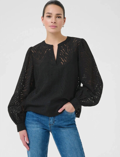 Kaffe Kavivian Blouse - Black - 34 Kaffe Kavivian Blouse - Black - 34