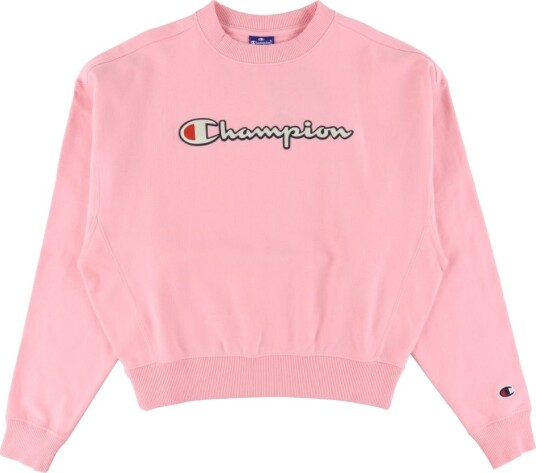 Champion Fashion Collegegenser Rosa m. Logo Champion 14 16 år 164 176 Collegegenser