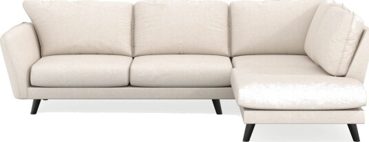 Trend Lyx 4 seters Høyrevendt L formet Sjeselongsofa i Stoff Beige