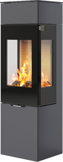 Rais Nexo 140 platina vedovn med sideglass og glassdør Rais Nexo 140 platina vedovn med sideglass og glassdør