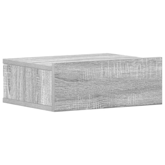 vidaXL Flytende nattbord 2 stk grå sonoma 40x30x15 cm konstruert tre
