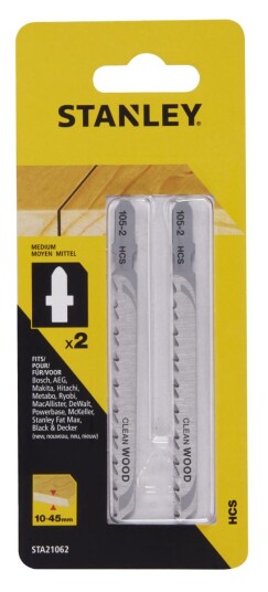 Stanley Stikksagblad for Tre HCS 10-45mm T-feste (2 pk)