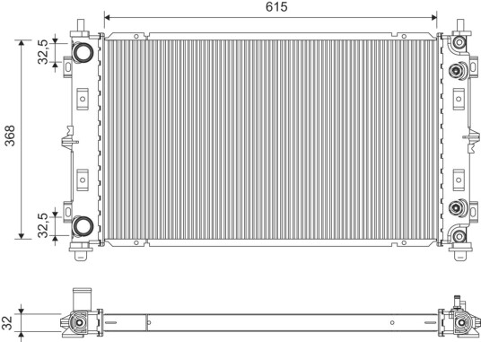 VALEO 701453 Radiator motorkjøling