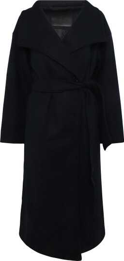 Gina Tricot High Neck Wool Blend Coat NAVY XS Gina Tricot High Neck Wool Blend Coat NAVY XS