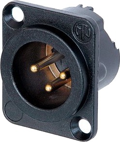 Neutrik Nc3md-Lx-B Xlr Svart Nikkel/Gull Ip40 2,5 Mm² 1500 V