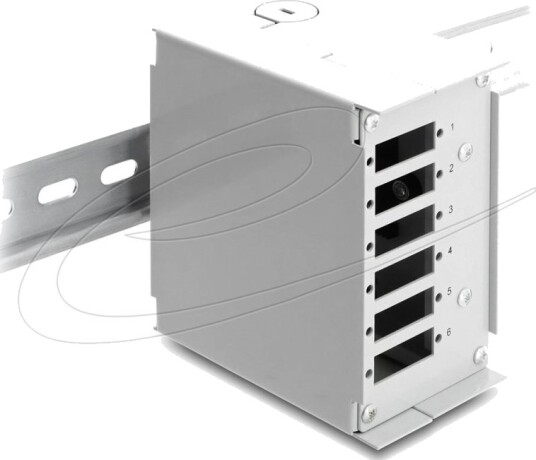 Delock Pluggbord For Sc Duplex Eller Lc Quad Din-Skinnemonterbar Grå 6 Porter