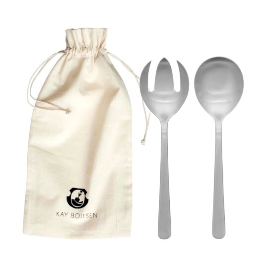 Kay Bojesen Grand Prix salatbestikk 18,5 cm 2 deler Matte steel Kay Bojesen Grand Prix salatbestikk 18,5 cm 2 deler Matte steel