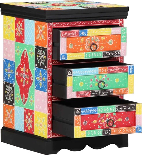 Skuffeskap Flerfarget 40x40x60 cm Solid Mangotre Skuffeskap Flerfarget 40x40x60 cm Solid Mangotre