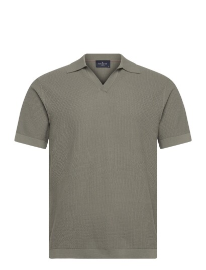 Hackett London Riviera Knit Ss Polo Khaki green L