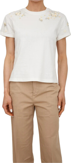 Twinset Dame Topper Hvit L,