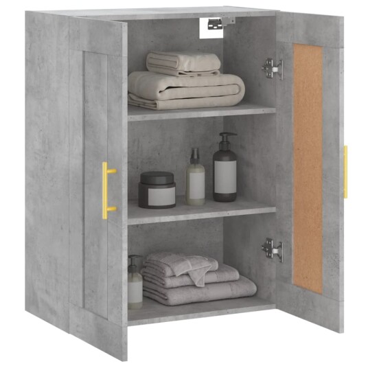  Veggskap betonggrå 69,5x34x90 cm konstruert tre 8720845950170