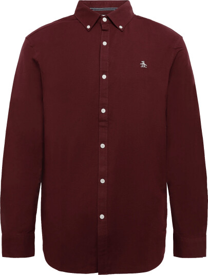 Original Penguin Ls Oxford Strtch No   Burgundy   L