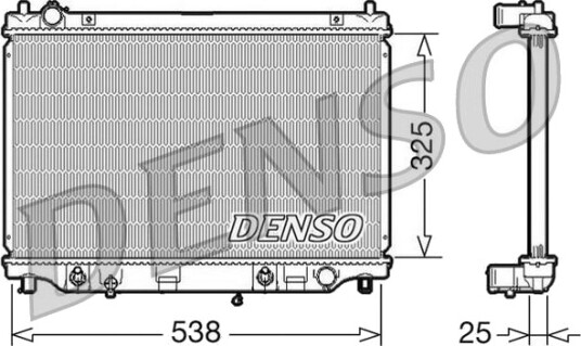 DENSO DRM44017 Radiator motorkjøling DENSO DRM44017 Radiator motorkjøling