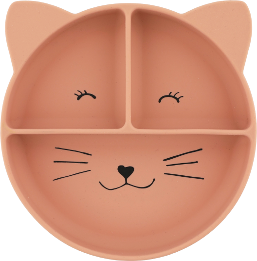 Trixie Silikontallerken tredelt med sugekopp Mrs. Cat Rosa 1 stk. Trixie Silikontallerken tredelt med sugekopp Mrs. Cat Rosa 1 stk.