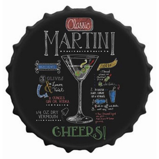 Barskilt Classic Martini i Metall 40 cm - Elegant Hjemmebar Dekorasjon