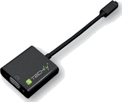 Techly Idata Hdmi Vga5 Vga D Sub Hdmi Type D Mikro Hankjønn 1920 X 1080 Piksler 1,65 Gbit/S Sort