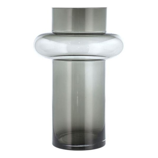 Lyngby Glas Tube vase 40 cm smoke glass