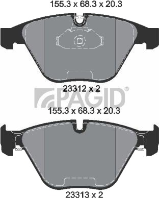 PAGID T1989N Bremseklosser