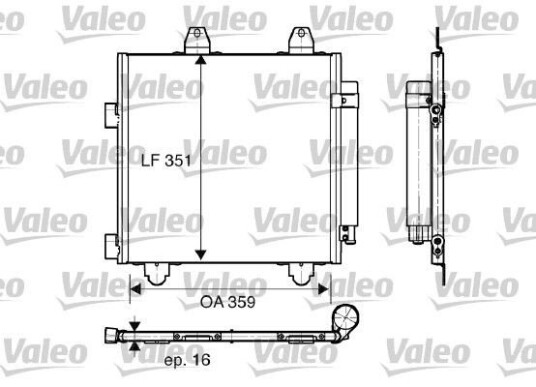 Kondensator VALEO 818014 Kondensator VALEO 818014